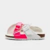 Women's Birkenstock Arizona Split Birko-Flor Sandals Neon Pink/White Patent - 1024214 650 -Fashion General Store 1024214 650 P1
