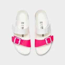 Women's Birkenstock Arizona Split Birko-Flor Sandals Neon Pink/White Patent - 1024214 650 12 Women's Birkenstock Arizona Split Birko-Flor Sandals Neon Pink/White Patent - 1024214 650 -Fashion General Store 1024214 650 P5