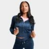 Women's Juicy Couture OG Big Bling Velour Zip-Up Hoodie Navy - 11000536 407 -Fashion General Store 11000536 407 M1