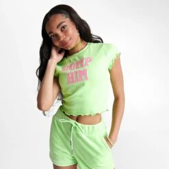 Women's Juicy Couture Dump Him Mini Crop Top Sour Apple - 11000938 321 10 Women's Juicy Couture Dump Him Mini Crop Top Sour Apple - 11000938 321 -Fashion General Store 11000938 321 M3