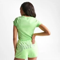 Women's Juicy Couture Dump Him Mini Crop Top Sour Apple - 11000938 321 11 Women's Juicy Couture Dump Him Mini Crop Top Sour Apple - 11000938 321 -Fashion General Store 11000938 321 M4