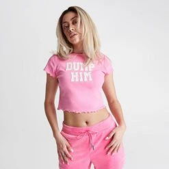 Women's Juicy Couture Dump Him Mini Crop Top Hot Hot - 11000938 676 9 Women's Juicy Couture Dump Him Mini Crop Top Hot Hot - 11000938 676 -Fashion General Store 11000938 676 M3