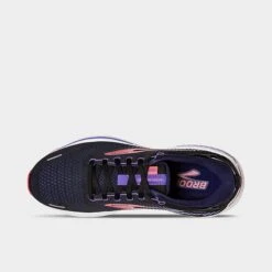 Women's Brooks Adrenaline GTS 22 Running Shoes (Wide Width D) Black/Purple/Coral - 1203531D 080 -Fashion General Store 1203531D 080 P5