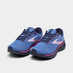 Women's Brooks Ghost 15 Running Shoes Blue/Peacoat/Pink - 1203801B 469 -Fashion General Store 1203801B 469 P2