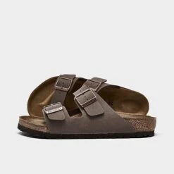 Men's Birkenstock Arizona Birkibuc Sandals Mocha - 151181 200