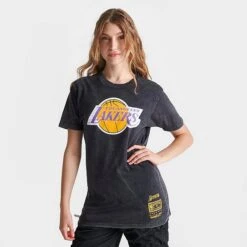 Women's Mitchell And Ness Los Angeles Lakers NBA Moment T-Shirt Black - 22169LAL BLK