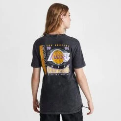 Women's Mitchell And Ness Los Angeles Lakers NBA Moment T-Shirt Black - 22169LAL BLK -Fashion General Store 22169LAL BLK M3