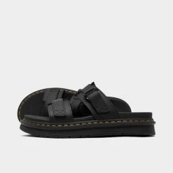 Dr. Martens Chilton Leather Dual Strap Slide Sandals Black Hydro - 25766001 001