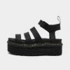 Women's Dr. Martens Blaire Hydro Leather Quad Platform Strap Sandals Black Hydro - 27296001 001 -Fashion General Store 27296001 001 P1