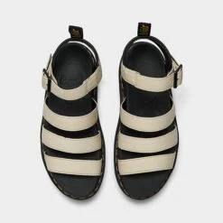 Women's Dr. Martens Blaire Hydro Leather Strap Sandals Parchment Beige - 30706292 292 -Fashion General Store 30706292 292 P5