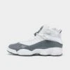 Nike Big Kids' Jordan 6 Rings Basketball Shoes White/Cool Grey/White - 323419 121