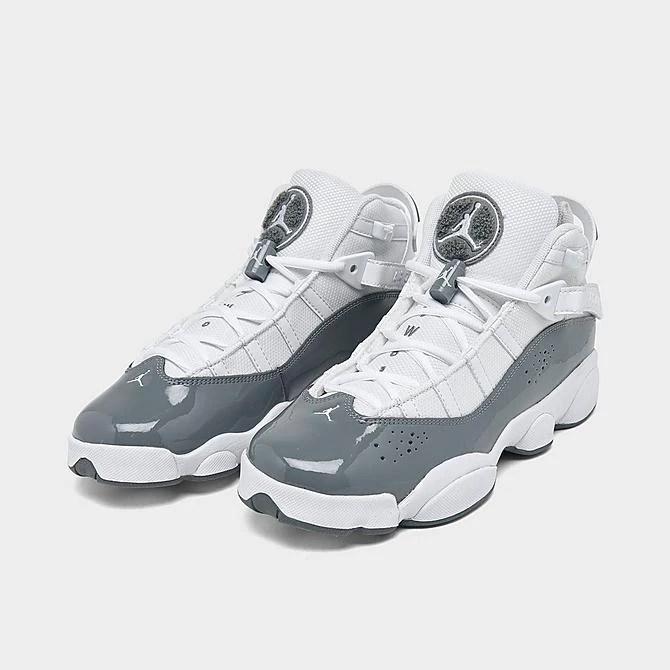 Nike Big Kids' Jordan 6 Rings Basketball Shoes White/Cool Grey/White - 323419 121 4 Nike Big Kids' Jordan 6 Rings Basketball Shoes White/Cool Grey/White - 323419 121 - Image 2