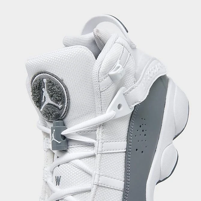 Nike Big Kids' Jordan 6 Rings Basketball Shoes White/Cool Grey/White - 323419 121 5 Nike Big Kids' Jordan 6 Rings Basketball Shoes White/Cool Grey/White - 323419 121 - Image 3