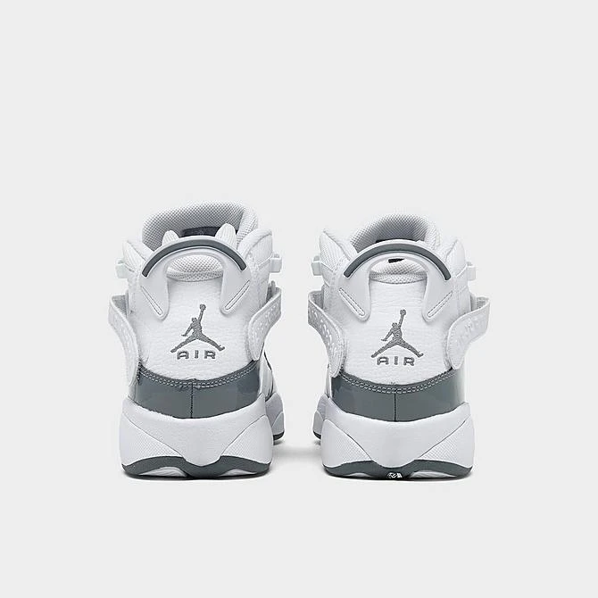 Nike Big Kids' Jordan 6 Rings Basketball Shoes White/Cool Grey/White - 323419 121 6 Nike Big Kids' Jordan 6 Rings Basketball Shoes White/Cool Grey/White - 323419 121 - Image 4