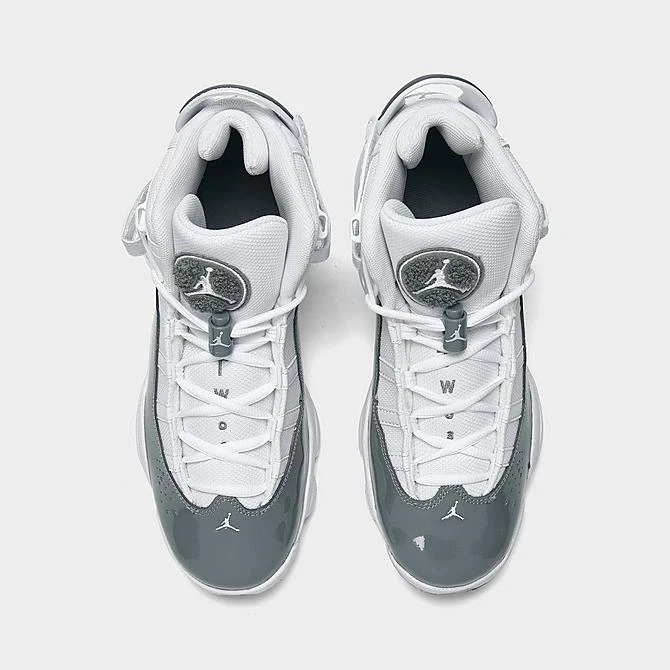 Nike Big Kids' Jordan 6 Rings Basketball Shoes White/Cool Grey/White - 323419 121 7 Nike Big Kids' Jordan 6 Rings Basketball Shoes White/Cool Grey/White - 323419 121 - Image 5