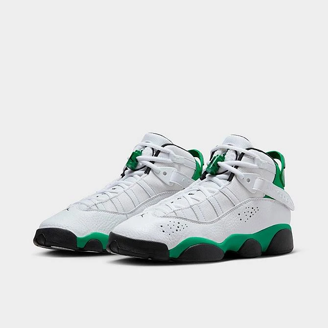 Nike Big Kids' Jordan 6 Rings Basketball Shoes White/Lucky Green/Black - 323419 131 4 Nike Big Kids' Jordan 6 Rings Basketball Shoes White/Lucky Green/Black - 323419 131 - Image 2