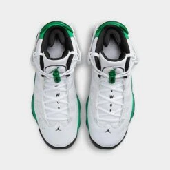 Nike Big Kids' Jordan 6 Rings Basketball Shoes White/Lucky Green/Black - 323419 131 12 Nike Big Kids' Jordan 6 Rings Basketball Shoes White/Lucky Green/Black - 323419 131 -Fashion General Store 323419 131 P5