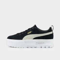 Women's Puma Mayze Casual Shoes Puma Black/Puma White - 38078401 001