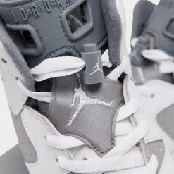 Nike Big Kids' Air Jordan Retro 6 Basketball Shoes White/Medium Grey/Cool Grey - 384665 100 10 Nike Big Kids' Air Jordan Retro 6 Basketball Shoes White/Medium Grey/Cool Grey - 384665 100 -Fashion General Store 384665 100 P3