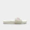 Women's Puma Leadcat 2.0 Sherpa Slide Sandals Marshmallow/Rose Gold - 38516101 100 -Fashion General Store 38516101 100 P1