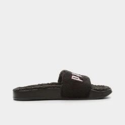 Women's Puma Leadcat 2.0 Sherpa Slide Sandals Puma Black/Rose Gold - 38516102 001 -Fashion General Store 38516102 001 P3