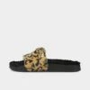 Women's Puma Leadcat 2.0 Fluff Safari Slide Sandals Puma Black/Pale Khaki - 38580402 001 -Fashion General Store 38580402 001 P1