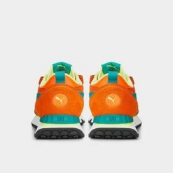 Women's Puma Rider FV Vintage Casual Shoes Vibrant Orange/Green/Light Lime - 38747503 800 -Fashion General Store 38747503 800 P4