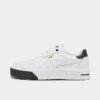 Women's Puma Cali Court Leather Casual Shoes Puma White/Puma Black - 39380201 100