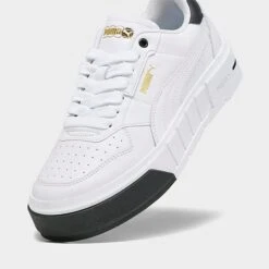 Women's Puma Cali Court Leather Casual Shoes Puma White/Puma Black - 39380201 100 -Fashion General Store 39380201 100 P3
