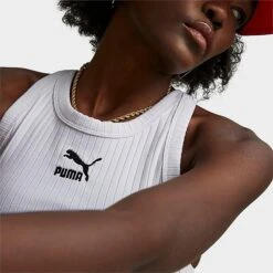 Women's Puma Classics Ribbed Tank Top PUMA White - 53807802 100 -Fashion General Store 53807802 100 M4