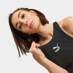 Women's Puma Classics Ribbed Sleeveless Dress PUMA Black - 53807901 001 -Fashion General Store 53807901 001 M5