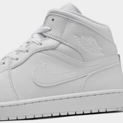 Nike Air Jordan Retro 1 Mid Casual Shoes White/White/White - 554724 136 -Fashion General Store 554724 136 P3