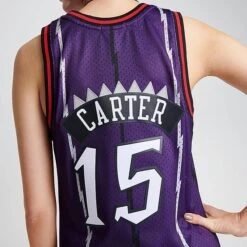 Women's Mitchell And Ness Toronto Raptors NBA Vince Carter Hardwood Classics Swingman Jersey Purple - 8120TRAD PUR -Fashion General Store 8120TRAD PUR M5