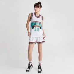 Women's Mitchell & Ness Vancouver Grizzlies NBA Mike Bibby Basketball Jersey White - 8120VGRW WHT -Fashion General Store 8120VGRW WHT M2