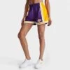 Women's Mitchell & Ness Los Angeles Lakers NBA Swingman Shorts Purple - 8123LALP PUR -Fashion General Store 8123LALP PUR M1