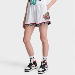 Women's Mitchell & Ness Vancouver Grizzlies 1995-96 Swingman Shorts White - 8123VGRW WHT