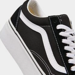 Women's Vans Old Skool Stackform Soft Suede Casual Shoes Suede/Canvas Black/True White - A7Q5M6BT 001 -Fashion General Store A7Q5M6BT 001 P3