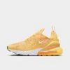 Women's Nike Air Max 270 Casual Shoes Topaz Gold/White/Laser Orange/Cobalt Bliss - AH6789 701