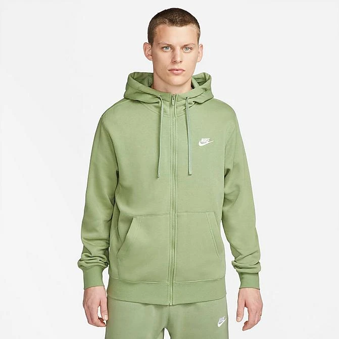 Nike Sportswear Club Fleece Full-Zip Hoodie Oil Green/Oil Green/White - BV2645 386 3 Nike Sportswear Club Fleece Full-Zip Hoodie Oil Green/Oil Green/White - BV2645 386