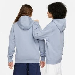 Nike Sportswear Club Fleece Full-Zip Hoodie Ashen Slate/Ashen Slate/White - BV2645 493 9 Nike Sportswear Club Fleece Full-Zip Hoodie Ashen Slate/Ashen Slate/White - BV2645 493 -Fashion General Store BV2645 493 M3