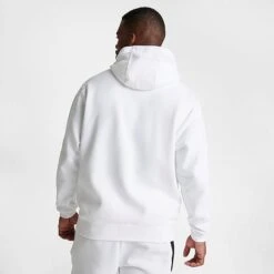 Nike Sportswear Club Fleece Embroidered Hoodie White/White/Black - BV2654 100 -Fashion General Store BV2654 100 M4
