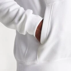 Nike Sportswear Club Fleece Embroidered Hoodie White/White/Black - BV2654 100 -Fashion General Store BV2654 100 M6