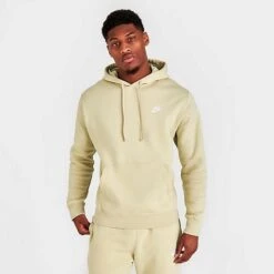 Nike Sportswear Club Fleece Embroidered Hoodie Rattan/Rattan/White - BV2654 206