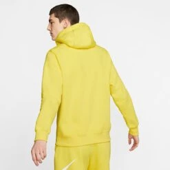 Nike Sportswear Club Fleece Embroidered Hoodie Optic Yellow - BV2654 731 -Fashion General Store BV2654 731 M3