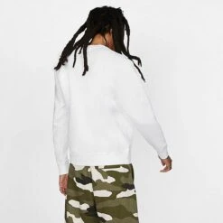 Nike Sportswear Club Fleece Crewneck Sweatshirt White/Black - BV2662 100 -Fashion General Store BV2662 100 M3