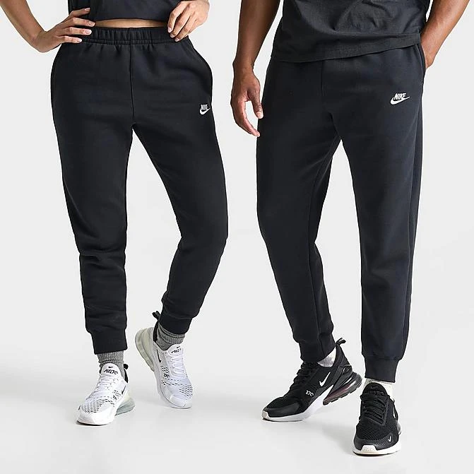 Nike Sportswear Club Fleece Cuffed Jogger Pants Black/Black/White - BV2671 010 3 Nike Sportswear Club Fleece Cuffed Jogger Pants Black/Black/White - BV2671 010