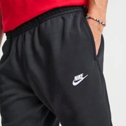 Nike Sportswear Club Fleece Cuffed Jogger Pants Black/Black/White - BV2671 010 12 Nike Sportswear Club Fleece Cuffed Jogger Pants Black/Black/White - BV2671 010 -Fashion General Store BV2671 010 M5