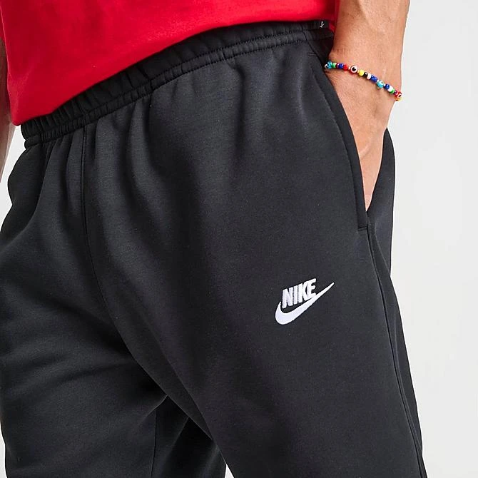 Nike Sportswear Club Fleece Cuffed Jogger Pants Black/Black/White - BV2671 010 7 Nike Sportswear Club Fleece Cuffed Jogger Pants Black/Black/White - BV2671 010 - Image 5