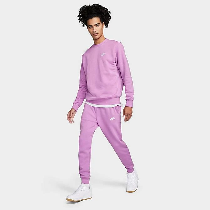 Nike Sportswear Club Fleece Cuffed Jogger Pants Violet Shock/Violet Shock/White - BV2671 591 4 Nike Sportswear Club Fleece Cuffed Jogger Pants Violet Shock/Violet Shock/White - BV2671 591 - Image 2