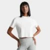 Women's Nike Solo Swoosh Essential Cropped T-Shirt Phantom/White - CV0560 030 -Fashion General Store CV0560 030 M1